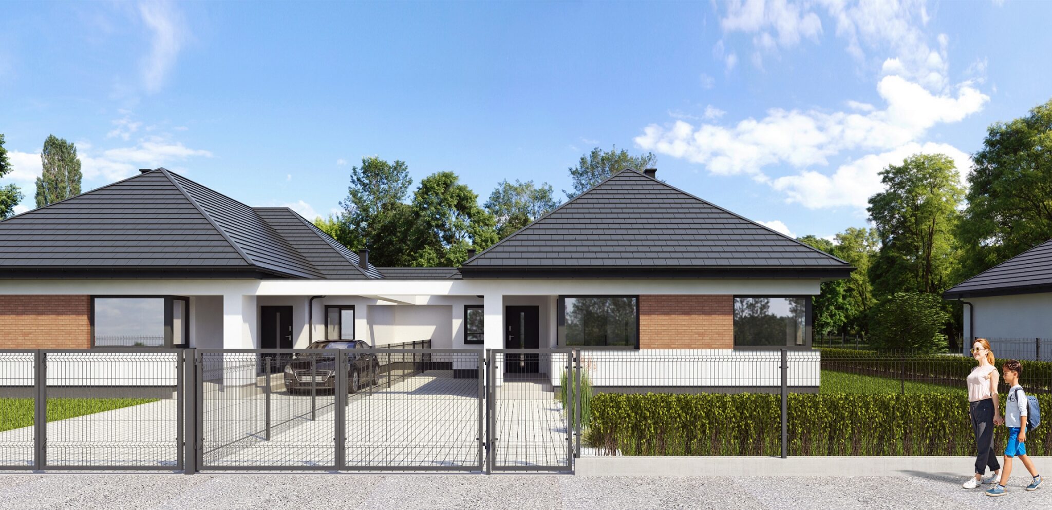 Osiedle budynków dwulokalowych w Trzcianach